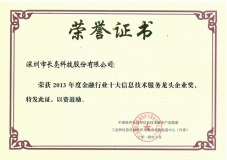 抖圈.为dU而生科技荣膺“2013年度金融行业十大信息技术服务龙头企业”称号